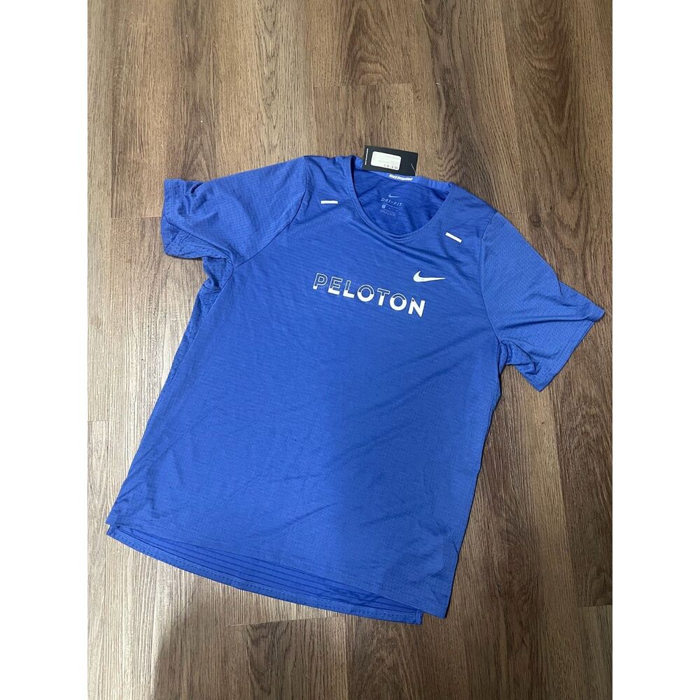 NWT Nike Running x Peloton Dri-FIT Shirt Blue Men's Size Large